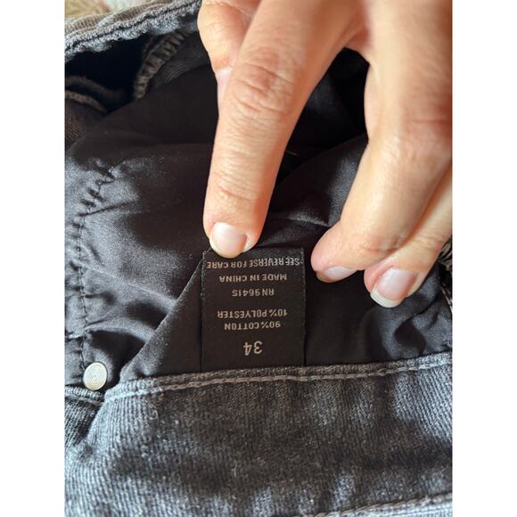 Rebel Vengence Men’s Bootcut Jeans Distressed Patches Gray Size 34 Ombré - Picture 9 of 10